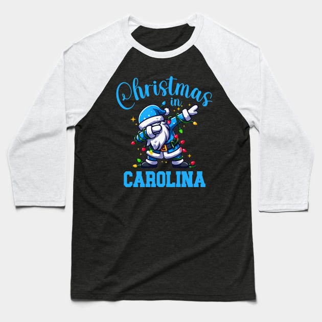 Christmas In Carolina Baseball T-Shirt by Etopix